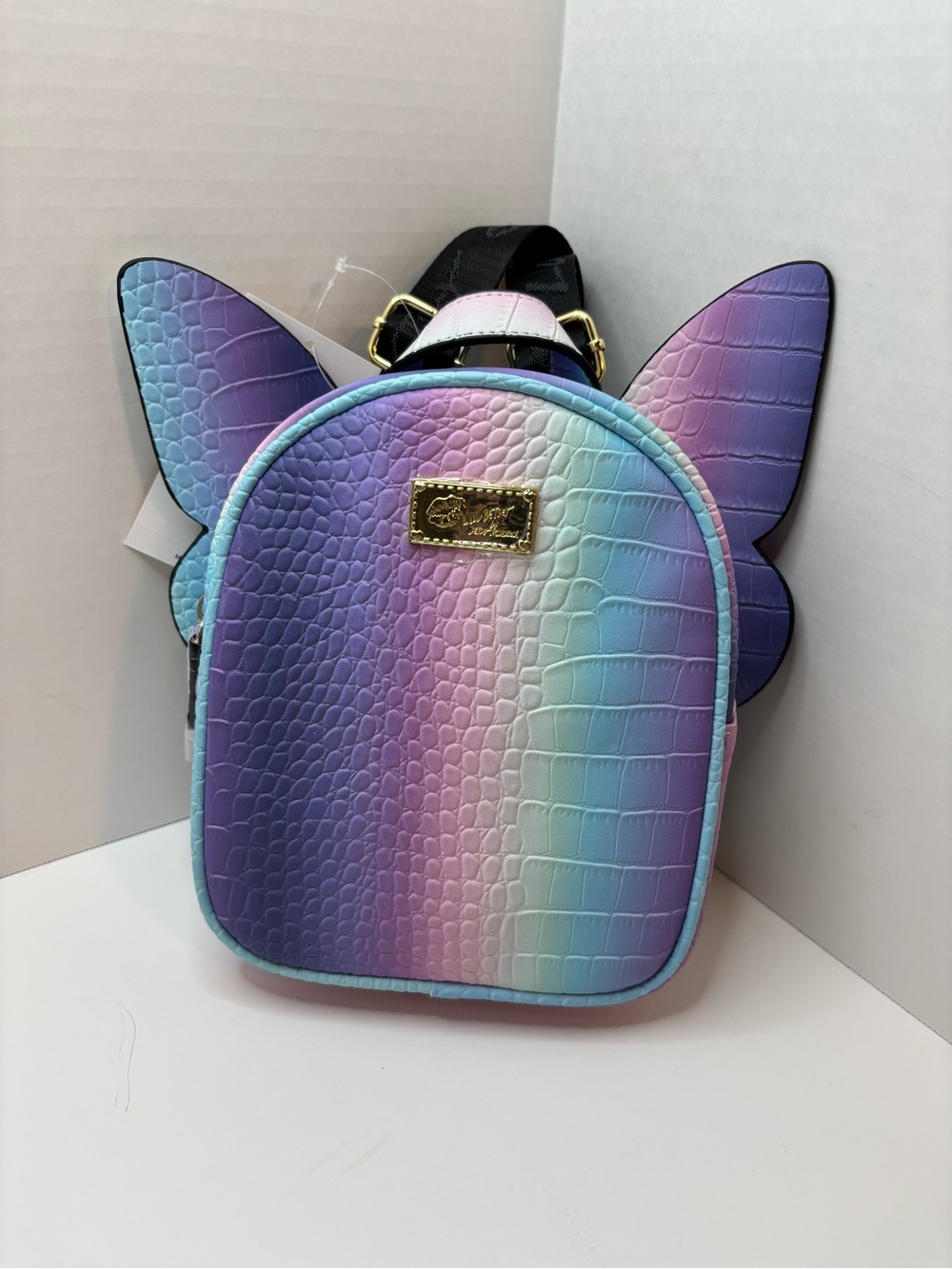 Luv Betsey Johnson LBWINGSS purple multi mini backpack